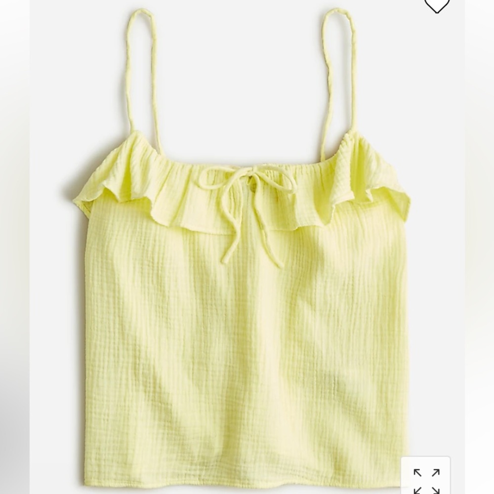 NWT J Crew Ruffle Soft Gauze Cami Tank